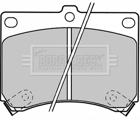 BORG & BECK Комплект тормозных колодок, дисковый тормоз BBP1208
